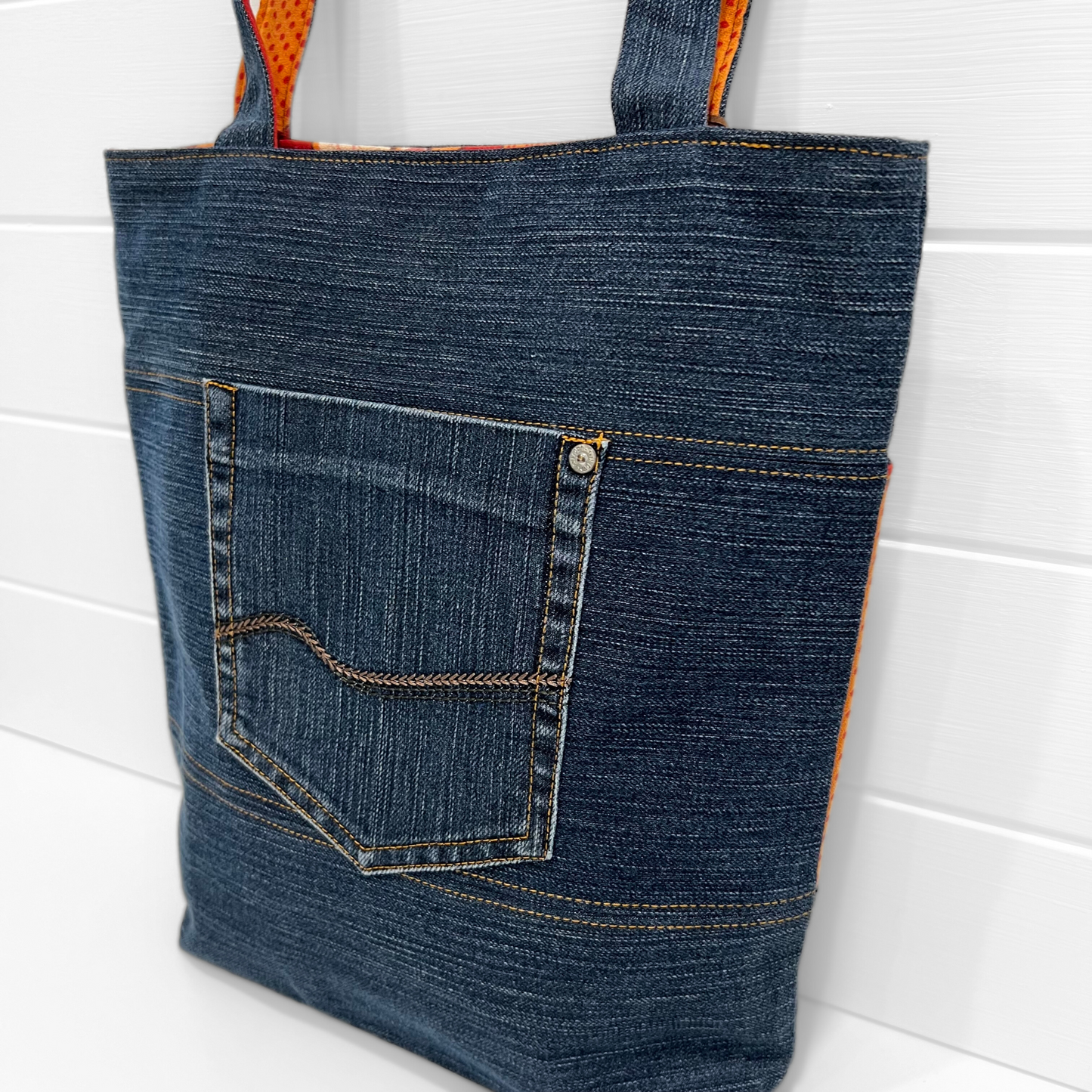 Tote Bag - Magnetic Clip Top - Vintage Posy