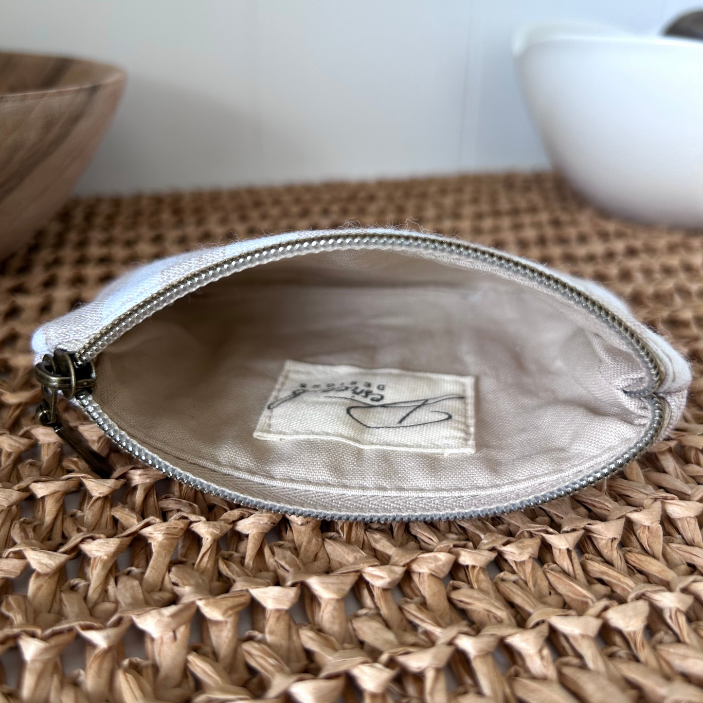 Mini Zipped Pouch - Coastal Stripes