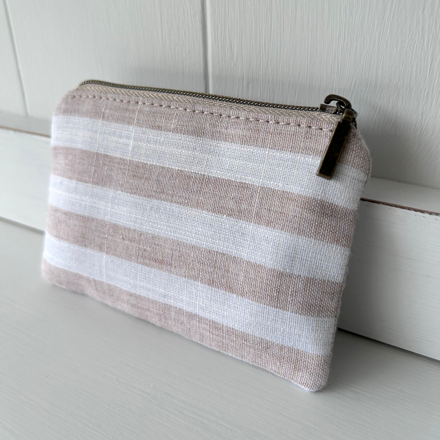 Mini Zipped Pouch - Coastal Stripes