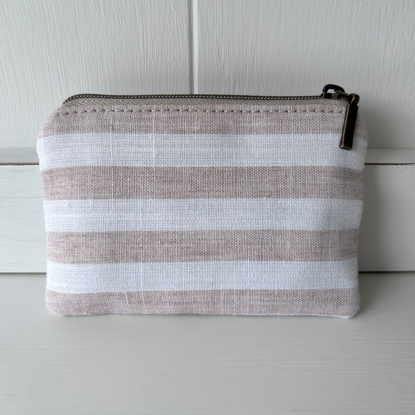 Mini Zipped Pouch - Coastal Stripes
