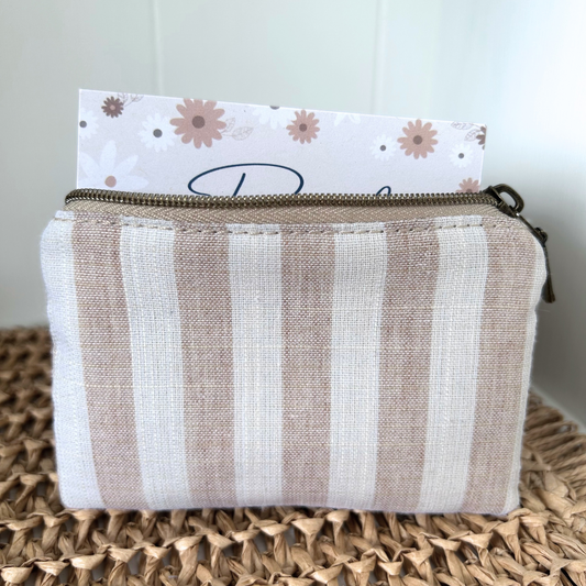 Mini Zipped Pouch - Coastal Stripes