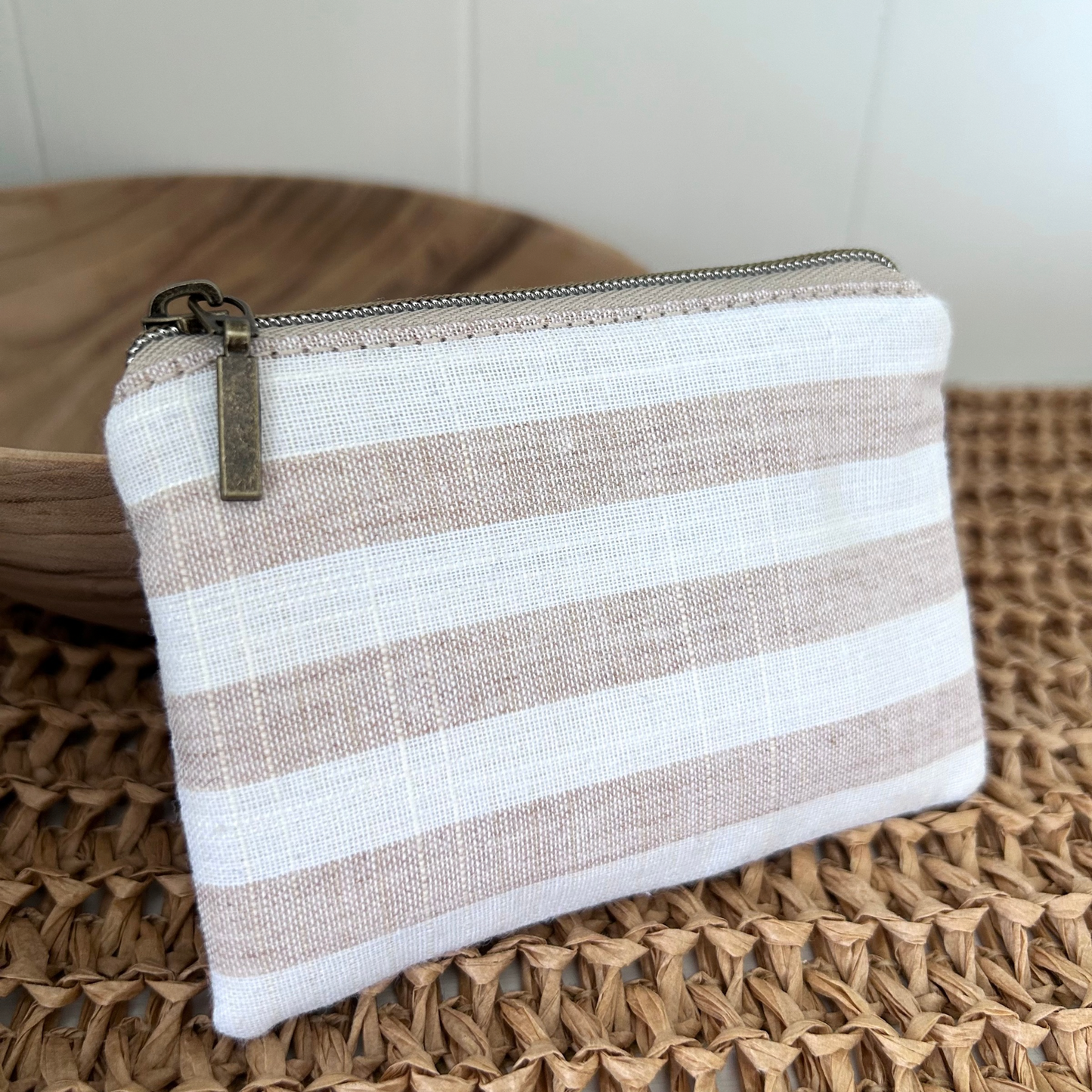 Mini Zipped Pouch - Coastal Stripe - Horizontal