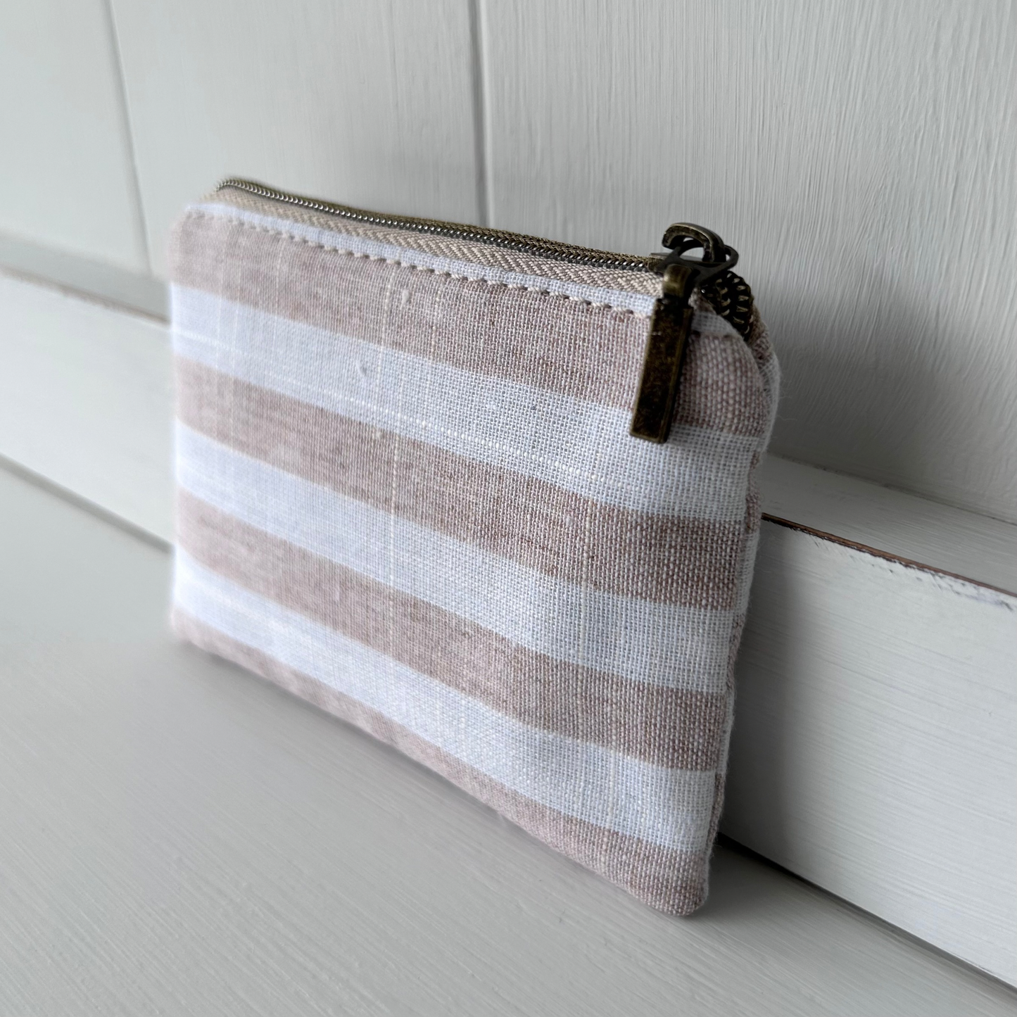 Mini Zipped Pouch - Coastal Stripe - Horizontal