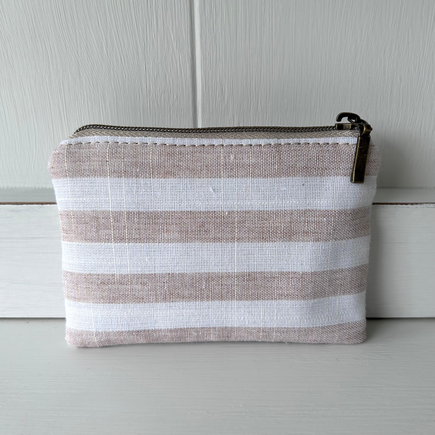 Mini Zipped Pouch - Coastal Stripe - Horizontal
