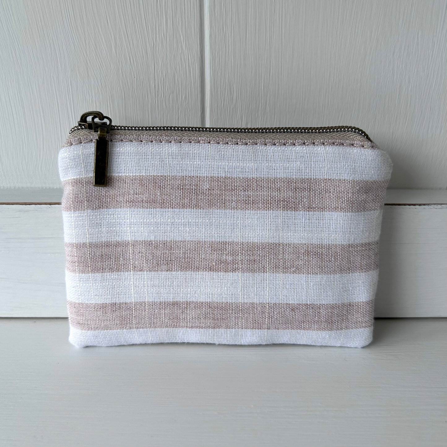 Mini Zipped Pouch - Coastal Stripe - Horizontal