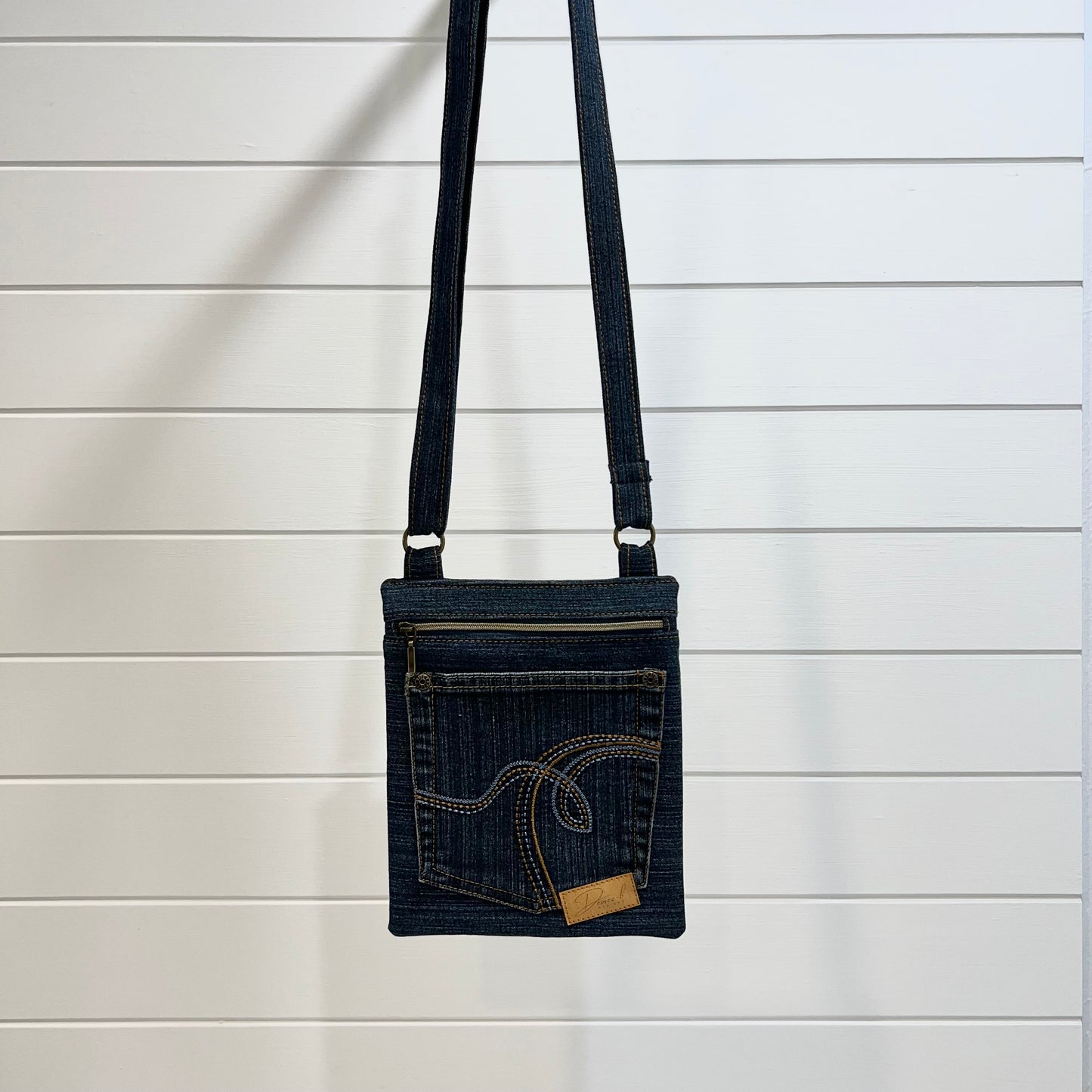 Small Crossbody Bag - Denim Swirl