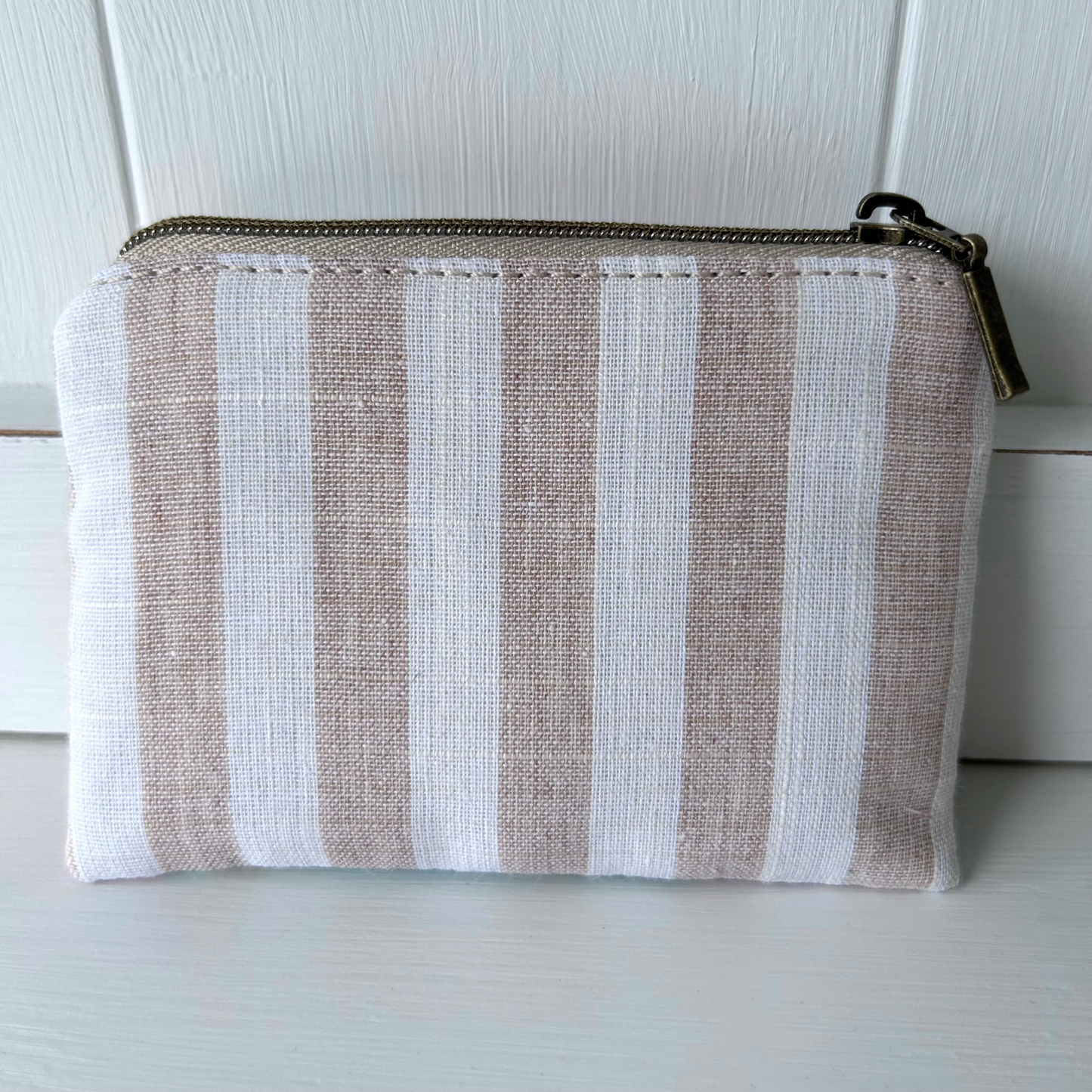 Mini Zipped Pouch - Spring Stripes
