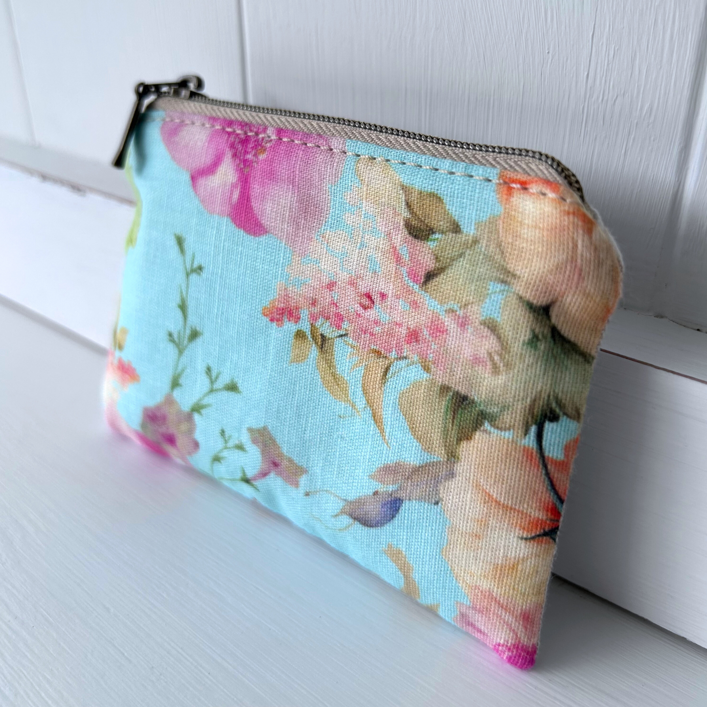 Mini Zipped Pouch - Spring Stripes