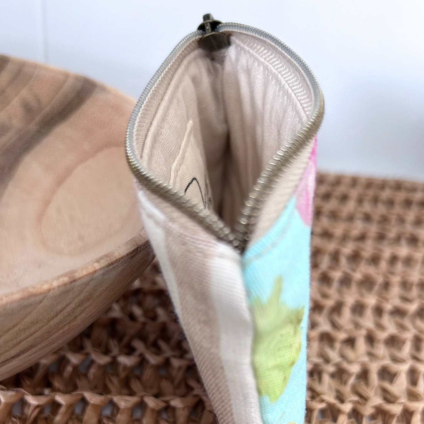Mini Zipped Pouch - Spring Stripes