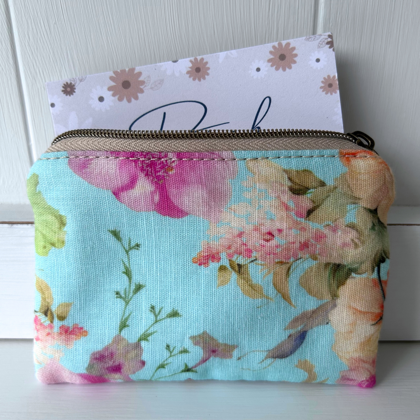 Mini Zipped Pouch - Spring Stripes