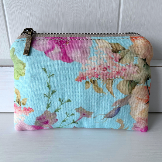 Mini Zipped Pouch - Spring Stripes