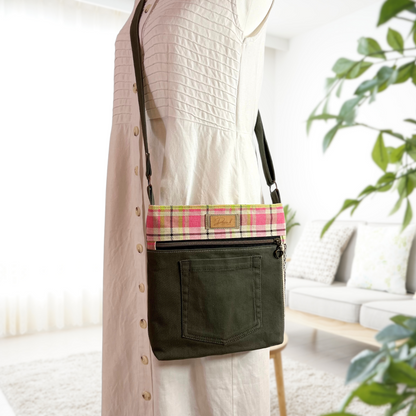 Carry-all Crossbody Bag - Playful Plaid