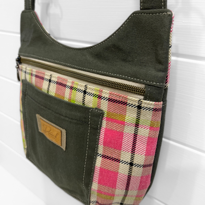 Boho Crossbody Bag - Playful Plaid