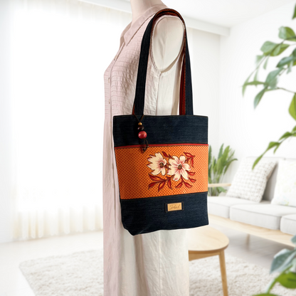 Basic Tote - Clip Top - Vintage Posy