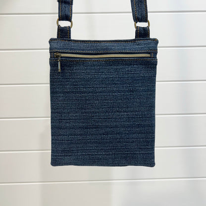 Small Crossbody Bag - Denim Swirl