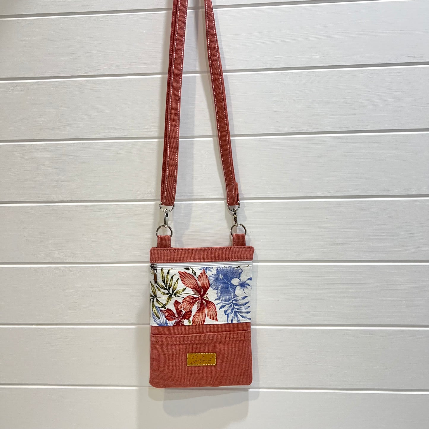 Crossbody Phone Bag - Peachy Flowers