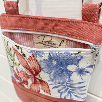 Crossbody Phone Bag - Peachy Flowers