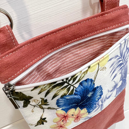 Crossbody Phone Bag - Peachy Flowers