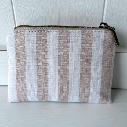 Mini Zipped Pouch - Spring Stripes